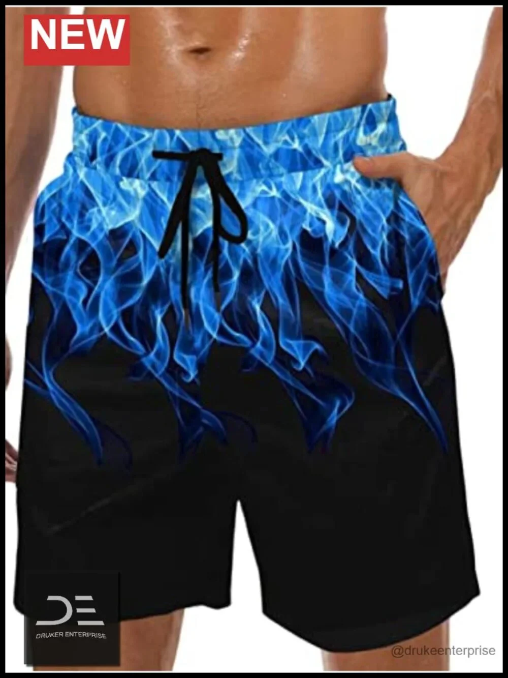Men's Swim Trunks Mesh Lining Board Shorts Hawaiian Bathing Suit